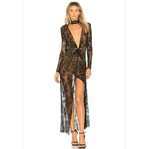 Majorelle Revolve CALISTO Black Nude Lace Body Jumpsuit XL ASO KELLIE BARRETT - Picture 2 of 13